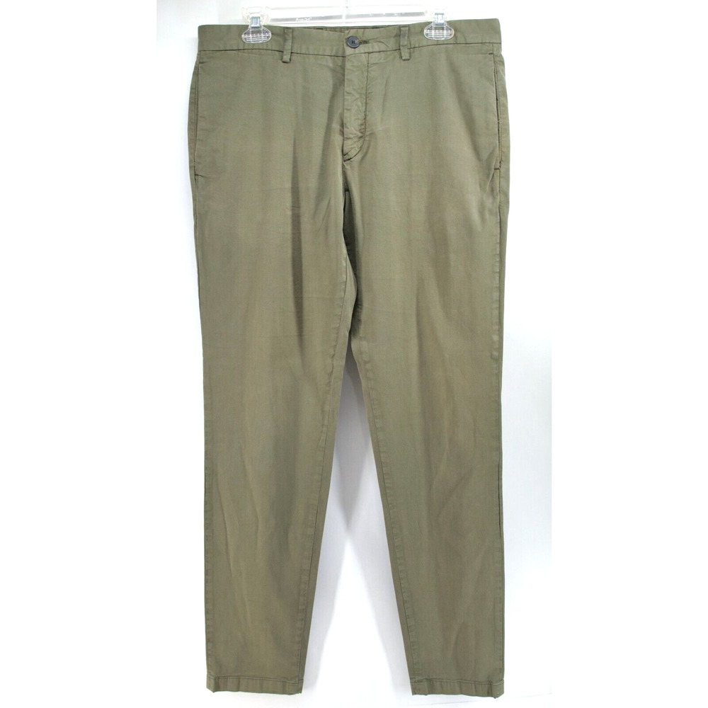 Theory Mens Chino Green‎ Pants 34X33 Cotton Modern